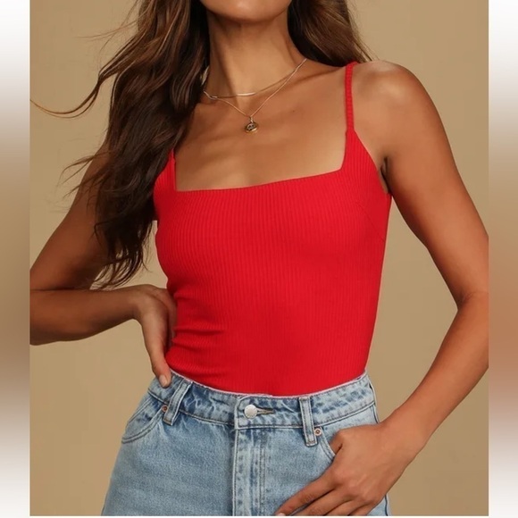 Lulu’s Danyelle Pink Soft Fitted Ribbed Sleeveless Bodysuit Size M - Picture 7 of 9